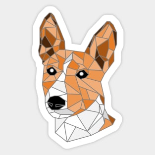 Basenji Stained Glass Sticker